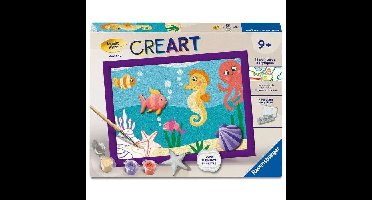 Ravensburger - CreArt Kids 18x24cm - Schilderen op nummer - Oceaan - Gips Editie - Schilderen op nummer set - Leeftijd 9+ - 12023234