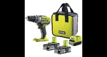 Accuboormachine/schroevendraaier - RYOBI - R18DD3-215S - 18V - 2 x 1,5Ah accu's + oplader + draagtas