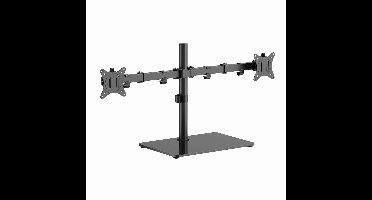 Gembird MS-D2ST-01 Dubbele monitor bureaustandaard (draaien, kantelen, zwenken), 17"-32", tot 9 kg, zwart