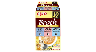 INABA Ciao Broth with chicken, salmon, tuna and scallop - Kattensnoepje - 10x40g