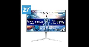 Philips Evnia 6000 27M2N6501L/00 computer monitor 67,3 cm (26.5") 2560 x 1440 Pixels Quad HD QD-OLED Wit