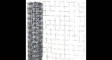 Vierkant draadgaas - NATUURLIJK - 1 x 3 m - Dikte 12,7 mm - Grijs