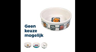 TRIXIE VOERBAK KAT KERAMIEK MET PRINT ASSORTI