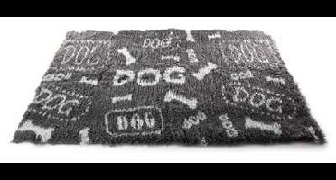 VETBED DOG PRINT GRIJS / WIT GERECYCLED