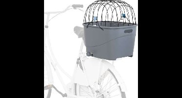 TRIXIE FIETSMAND VOOR BAGAGEDRAGER MET DRAADKOEPEL KUNSTSTOF GRIJS