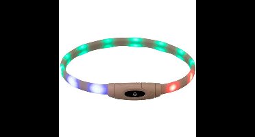 LED-halsband voor huisdieren Trixie Multicolour Siliconen Plastic