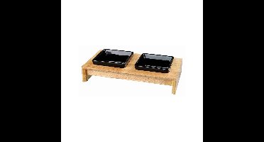 Voerbak voor honden Trixie Zwart Dubbel