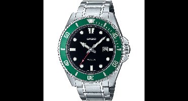 Horloge Heren Casio DIVER DATE 200M - BLACK Zwart Zilverkleurig (Ø 44 mm) (Ø 46 mm)