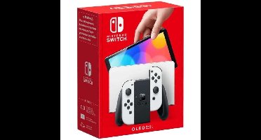 Nintendo Switch console (OLED-model): nieuwe versie, intense kleuren, 7 inch scherm - met een witte Joy-Con