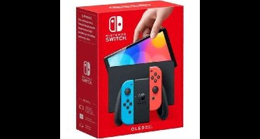Nintendo Switch console (OLED-model): nieuwe versie, intense kleuren, 7 inch scherm - met een Neon Joy-Con