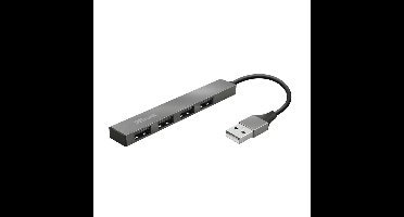 Hub USB Trust 23786 USB x 4 Grijs Zilverkleurig Aluminium 3600 W