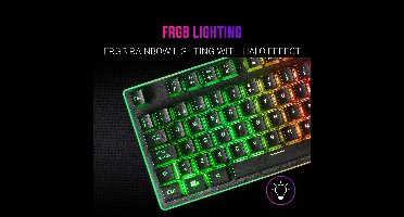 Toetsenbord met Gaming Muis Mars Gaming MCPXBES Zwart Qwerty Spaans