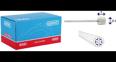 Schakel binnenkabel Elvedes 3000mm RVS Ø1,1mm Shimano / SRAM nippel (op kaart) - Zilver