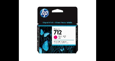 HP 712 29 ml inktcartridge voor DesignJet, magenta