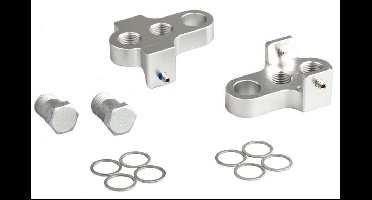 Crankverkorter Mirage T6 aluminium met RVS bouten - zilver