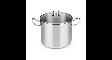 Pot met Glazen Deksel BRA A343937 Staal Roestvrij staal Roestvrij staal 18/10