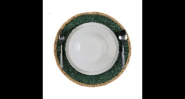 Placemat Versa Groen Jute Polypropyleen Waterhyacint 38 x 38 cm