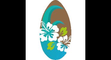 SportX Skimboard Flower Blauw/Bruin 100 cm