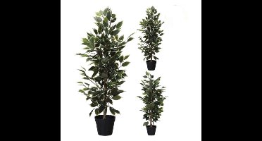 Kunstplant Ficus 95 cm Groen/Wit