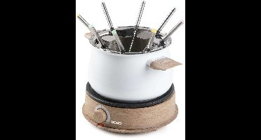Fondueset - DOMO - DO736F - 1500 W - 2 L - 8 personen - Wit/Hout