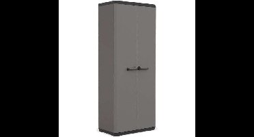 KIS Più hoge opbergkast - 68 x 39 x 166 cm - antraciet grijs en zwart