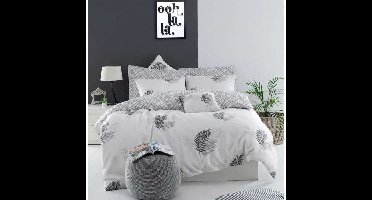 Beddengoedset - 1 dekbedovertrek 220 x 240 cm + 2 kussenslopen 60 x 60 cm - 65% katoen, 35% polyester - Grijs