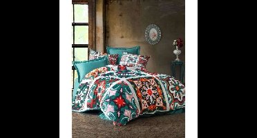 Beddengoedset - 1 dekbedovertrek 220 x 240 cm + 2 kussenslopen 60 x 60 cm - 100% microsatijn polyester - Groen