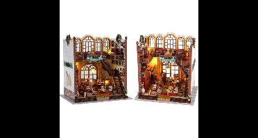 Boekenhoek - Doe-het-zelf bouwpakket voor een 3D-model boekensteun - Creanook boekenplank - 24 x 17 x 25 cm