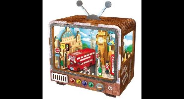 Boekenhoekje - Doe-het-zelf bouwpakket voor een 3D-model boekensteun - TV London - 12,5 x 8 x 13 cm