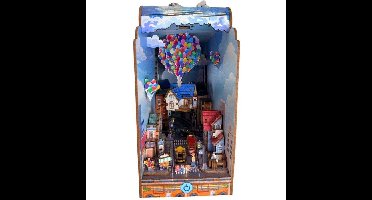 Boekenhoekje - Doe-het-zelf bouwpakket voor een 3D-model boekensteun - Nookland Vliegend Huis - 10 x 19 x 24 cm