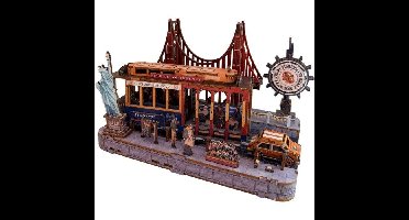 Boekenhoekje - Doe-het-zelf bouwpakket voor een 3D-model boekensteun - New York Street Nookland - 22 x 14 x 14 cm