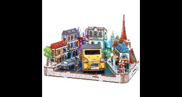 Boekhoekje - Doe-het-zelfpakket om een 3D-model boekensteun te bouwen - Parijs landschap - 25 x 21 x 25 cm