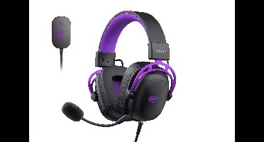 Havit H2002C+U - gaming-koptelefoon (zwart en paars)