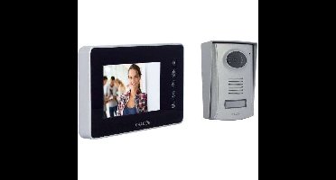 CHACON 4-draads kleuren videofoon 4.3 zwart met ultraplat scherm