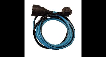 Tweekleurige verlenging - CHACON - Zwart / Turquoise - H05VV-F 3G1.5 - 10 m