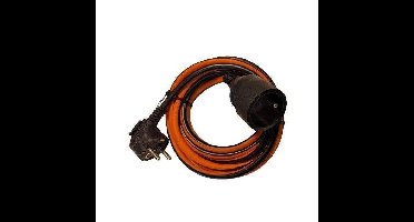 Tweekleurige verlenging - CHACON - Zwart / Oranje - H05VV-F 3G1,5 - 10 m