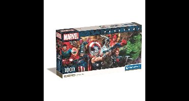 CLEMENTONI - Compact 1000 stukjes Panorama - Marvel, The Avengers