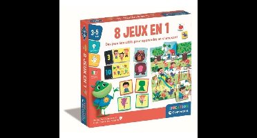 Clementoni - Doos met 8 spellen in 1 - Educatieve spellen vormen, kleuren, cijfers, hoeveelheden - Vanaf 3 jaar