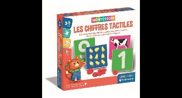Montessori - Clementoni - Tactiele cijfers - Educatief spel leernummers - 10 ruwe cijferkaarten - Vanaf 3 jaar