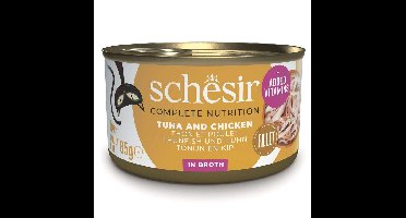 SCHESIR in cooking water Tuna with chicken and rice - nat kattenvoer - 85 g