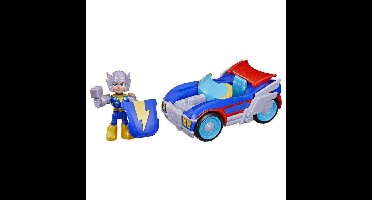 Thor-figuur van 7,5 cm en Lightning Mobile-voertuig, superheldenspeelgoed, geschikt voor kinderen vanaf 3 jaar, Iron Man en zijn geweldige vrienden van Marvel.