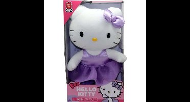 Pluche - GPTOYS - HELLO KITTY - HKT121 - Paars satijnen jurkmodel - 30 cm - Vanaf 3 jaar