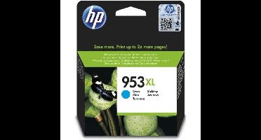 HP 953XL originele cyaan high-capacity inktcartridge voor HP OfficeJet Pro 8710/8715/8720 (F6U16AE)