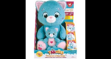 Zacht pluchen speelgoed - JEMINI - TOONIES - Interactieve moederpoes en haar baby - +/- 26 cm - 6 functies