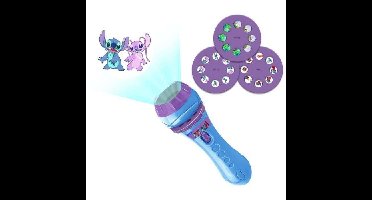 LEXIBOOK - 2 in 1 verhaalprojector en Disney Stitch-zaklamp (3 schijven - inclusief 24 afbeeldingen) - Blauw - LTC050D