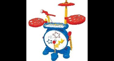 Complete lichtgevende drums met toetsenbord, bekkens en kruk