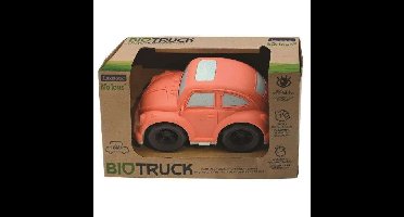 Oranje auto in tarwevezels, recyclebaar en biologisch afbreekbaar