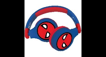 SPIDER-MAN Comfortabele opvouwbare 2-in-1 bluetooth en bedrade hoofdtelefoon voor kinderen met geluidsbeperking - LEXIBOOK