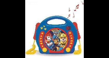 LEXIBOOK - PAT 'PATROUILLE - CD-speler Kid Karaoke met 2 microfoons - Kind - Jongen - Vanaf 3 jaar
