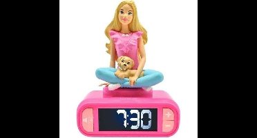 Digitale wekker met helder nachtlampje, 3D Barbie en geluidseffecten